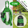 Flexibler Gartenschlauch 15m, Flexibel Wasserschlauch Dehnbarer mit 10 Sprühfunktionen, Grün - vuunot.com
