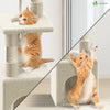 Kratzbaum Klein, Katzenbaum für Katzen, Stabil Katzenkratzbaum, Höhe 88 cm, Beige - vuunot.com