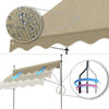 Klemmmarkise Balkon mit Handkurbel, höhenverstellbar Balkonmarkise ohne Bohren, UV-beständig, Wasserdicht & Sonnenschutz, 200 cm breit, Beige - vuunot.com