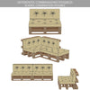 Palettenkissen 4er Set für Indoor und Outdoor, Palettenpolster Wasserdicht Palettensofa, Beige - vuunot.com