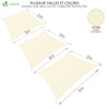 Sonnensegel Rechteckig inkl. Befestigungsseile Wasserdicht Sonnenschutz, für Balkon Garten Terrasse, 3x2m Beige - vuunot.com
