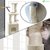Kratzbaum Klein, Katzenbaum für Katzen, Stabil Katzenkratzbaum, Höhe 88 cm, Beige - vuunot.com