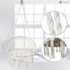 Hängesessel mit Kissen, Boho Hängestuhl zum Aufhängen Hängeschaukel für Erwachsene und Kinder, Indoor und Outdoor, Beige - vuunot.com