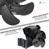 6 Blatt Ofenventilator Ohne Strom, Wärmebetriebener Kaminventilator Ventilator, Lüfter für Kaminofen, Ofenrohr, inkl. Thermometer - vuunot.com