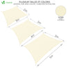 Sonnensegel Rechteckig inkl. Befestigungsseile Wasserdicht Sonnenschutz, für Balkon Garten Terrasse, 3x5m Beige - vuunot.com