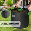 5er Pflanzsack 65L, Pflanztasche mit Pflanzenschilder zum Beschriften - vuunot.com