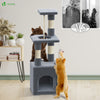 Kratzbaum Klein, Katzenbaum für Katzen, Stabil Katzenkratzbaum, Höhe 88 cm, Grau - vuunot.com