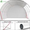 Gewächshaus Foliengewächshaus, Seitenwände Aufrollbar, 4x3x2m 12m², Weiß - vuunot.com