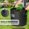 5er Pflanzsack 20L, Pflanztasche mit Pflanzenschilder zum Beschriften - vuunot.com