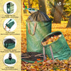 Pop Up Gartensack mit Griffen und Kordelzugverschluss 3er Set 100 L, Laubsack Selbstaufstellend Gartenabfallsack, Grün - vuunot.com