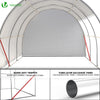 Gewächshaus Foliengewächshaus, Seitenwände Aufrollbar, 3x2x2m 6m², Weiß - vuunot.com