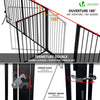 Kaminschutzgitter Metall, 5 Elemente Konfigurationsgitter Faltbar, 300 x 75 cm, Schwarz - vuunot.com