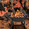Feuerschale mit Funkenschutz, Feuerkorb Feuerstelle für Garden Terrasse Heizung, Ø 55 cm, Schwarz - vuunot.com