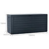 280 Liter Kissenbox, Gartenbox Aufbewahrung Wasserdicht Auflagenbox, Anthrazit - vounot