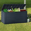 280 Liter Kissenbox, Gartenbox Aufbewahrung Wasserdicht Auflagenbox, Anthrazit - vounot