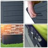 280 Liter Kissenbox, Gartenbox Aufbewahrung Wasserdicht Auflagenbox, Anthrazit - vounot
