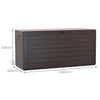 280 Liter Kissenbox, Gartenbox Aufbewahrung Wasserdicht Auflagenbox, Brown - vounot