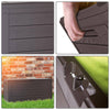 280 Liter Kissenbox, Gartenbox Aufbewahrung Wasserdicht Auflagenbox, Brown - vounot