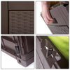 310 Liter Kissenbox, Gartenbox Aufbewahrung Wasserdicht Auflagenbox, Brown - vounot