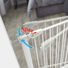 Türschutzgitter für Kinder Hunde Katzen 76-84 cm, Treppenschutzgitter, Auto-Close, ohne Bohren, Weiß - vounot