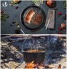 BBQ Dutch Oven Feuertopf Gusseisen 4,25 Liter, eingebrannter Kochtopf Schmortopf mit Füßen Deckel Deckelheber - vuunot.com