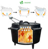 BBQ Dutch Oven Feuertopf Gusseisen 9 Liter, eingebrannter Kochtopf Schmortopf mit Füßen Deckel Deckelheber - vuunot.com