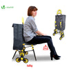 Einkaufstrolley Klappbar mit 6 Räder, Kühlfach und Klappsitz, Treppensteiger, 35L - vounot