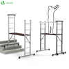 Alu Leitergerüst 3 in 1, Arbeitsbühne bis 150KG Belastbar, 2x6 Sprossen - vounot