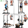 Kraftstation Dip Station, Mutilfunktions Power Tower für Zuhause, mit Klimmzugstange, Ladekapazität 120KG, Schwarz - vuunot.com