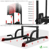 Kraftstation Dip Station, Mutilfunktions Power Tower für Zuhause, mit Klimmzugstange, Ladekapazität 150KG, Schwarz - vuunot.com