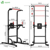 Kraftstation Dip Station, Mutilfunktions Power Tower für Zuhause, mit Klimmzugstange, Ladekapazität 150KG, Schwarz - vuunot.com