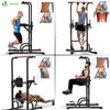 Kraftstation Dip Station, Mutilfunktions Power Tower für Zuhause, mit Klimmzugstange, Ladekapazität 150KG, Schwarz - vuunot.com