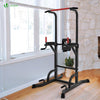 Kraftstation Dip Station, Mutilfunktions Power Tower für Zuhause, mit Klimmzugstange, Ladekapazität 150KG, Schwarz - vuunot.com