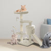 Kratzbaum mit Kratzbrett Sisalseil für Katzen 115cm Beige - vuunot.com
