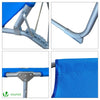 Gartenliege Sonnenliege Klappbar, mit Sonnendach und Rückenlehne Verstellbar, 2er Set, Blau - vounot