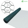 Drahtzaun Sechskantgeflecht, Maschendrahtzaun, 100 cm x 25 m, Grün PVC-Beschichtet - vounot