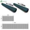 Drahtzaun Sechskantgeflecht, Maschendrahtzaun, 100 cm x 25 m, Grün PVC-Beschichtet - vounot