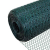 Drahtzaun Sechskantgeflecht, Maschendrahtzaun, 100 cm x 25 m, Grün PVC-Beschichtet - vounot
