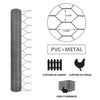 Drahtzaun Sechskantgeflecht, Maschendrahtzaun, 1x25m, Maschenweite 13mm, PVC-Beschichtet Grau - vuunot.com