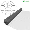 Drahtzaun Sechskantgeflecht, Maschendrahtzaun, PVC-Beschichtet Grau 1x25m, Maschenweite25 mm - vounot