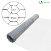 Drahtzaun Sechskantgeflecht, Maschendrahtzaun Verzinkt, 100 cm x 25 m, Silber - vounot