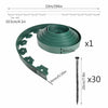 Flexible Rasenkante Kunststoff, mit 30 Erdanker, Länge 10m Höhe 5cm, Grün - vounot