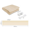 Balkon Sichtschutz 90x500 cm, HDPE Gewebe, UV-Schutz, Wetterfest, Beige - vounot