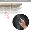 Sonnenschirm für Balkon, 200 × 125 cm, Knickbarer Balkonschirm Rechteckig, Beige - vounot