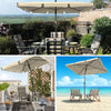 Sonnenschirm für Balkon, 200 × 125 cm, Knickbarer Balkonschirm Rechteckig, Beige - vounot