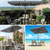 Sonnenschirm für Balkon, 200 × 125 cm, Knickbarer Balkonschirm Rechteckig, Grau - vounot