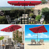 Sonnenschirm für Balkon, 200 × 125 cm, Knickbarer Balkonschirm Rechteckig, Rot - vounot