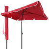 Sonnenschirm für Balkon, 200 × 125 cm, Knickbarer Balkonschirm Rechteckig, Rot - vounot