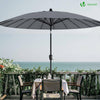 Sonnenschirm für Balkon, 270 cm, Shanghai Balkonschirm mit Schutzhülle, Grau - vuunot.com